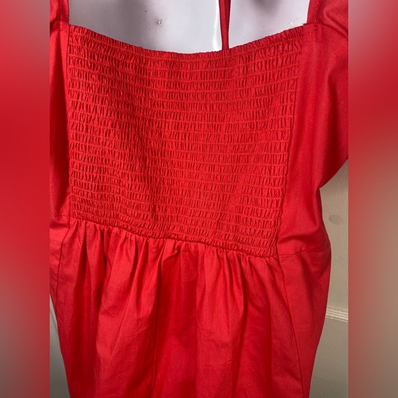 Draper James NWT Hibiscus Pink Puff Short Sleeve Square Neck Women Mini Dress - Picture 8 of 10